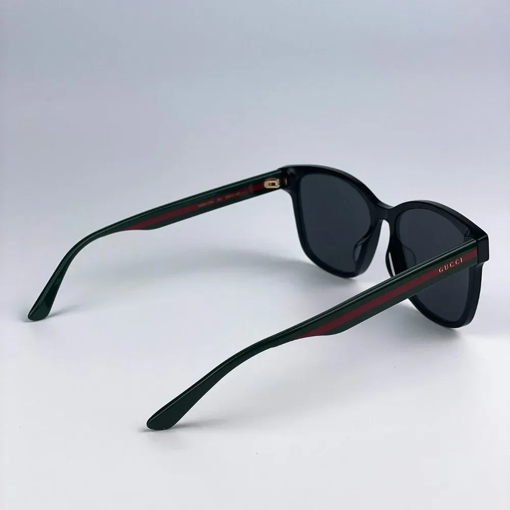🔥Gucci GG0417SK 001 Sunglasses Black Multicolour Grey Oval Unisex